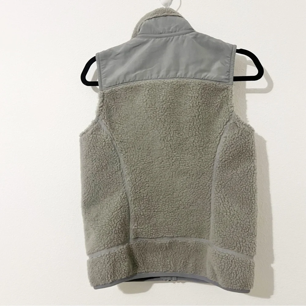 Patagonia Retro-X Deep Pile Fleece Vest Womens Solid Grey Size Medium M